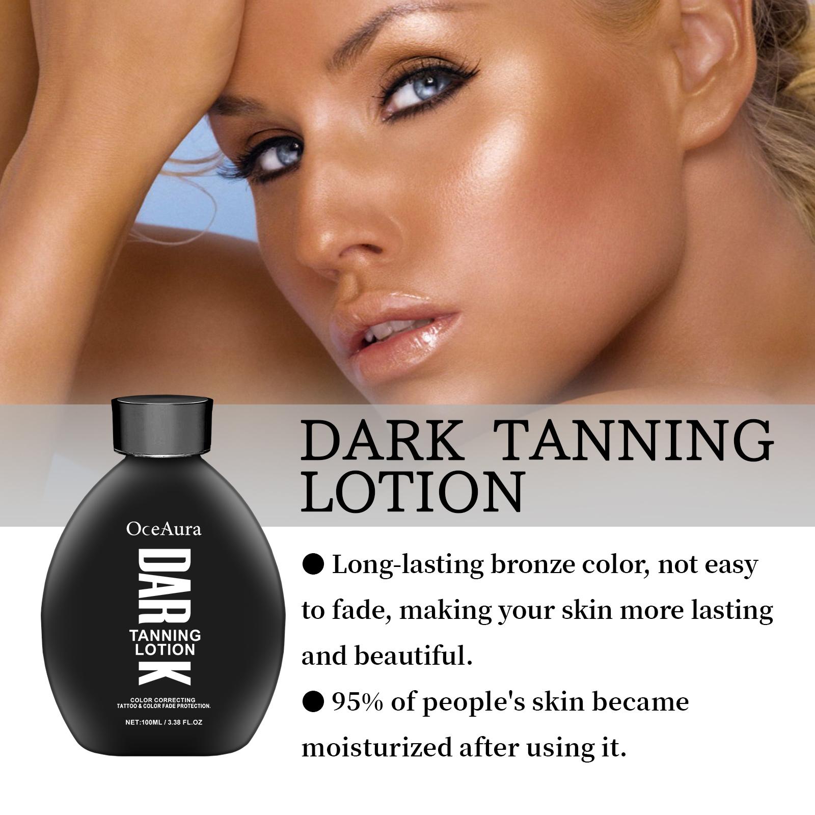 EELHOE Dark tanning lotion, Long-Lasting Sunless Tanner for Deep Bronze, Sweet Cherry Antioxidant & Sunflower Oil, Even Tone Matte Finish, Hydrating Self Tanner for All Skin Intensive Gel spray sunscreen express hour