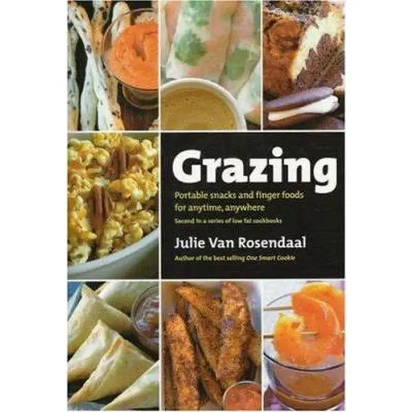 Used Paperback Book - Grazing: Easy to Make Portable Snacks and Finger Food for Anytime, Anywhere by Julie Van Rosendaal (Revised and Updated, Supports Healthy Eating, Eating Healthy Snacks, Balancing Blood Sugar Levels) - English, 0.85 Pounds