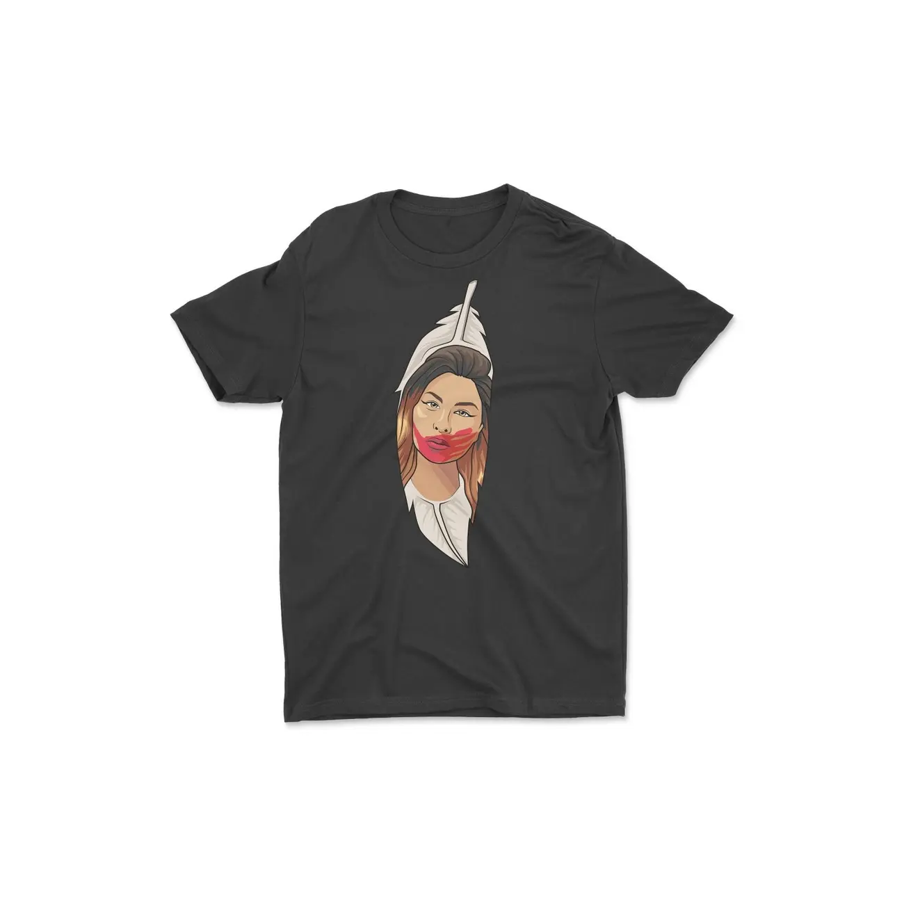 MMIW Feather Shirt - Powerful Support for Missing Indigenous Women native american