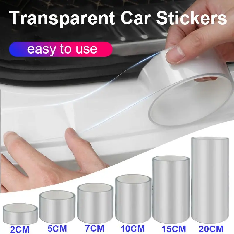 Car Door Protector Stickers Transparent Car Door Threshold Film Anti Scratch Door Edge Bumper Protector Sticker Car Decoration