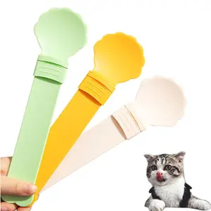 Cat Strip Feeder 3pcs, Multi-Functional 2-in-1 Cat Treat Feeding Spoon, Lickable Squeezable Dispenser for Wet Food, Effortless & Mess-Free Feeding for Cats