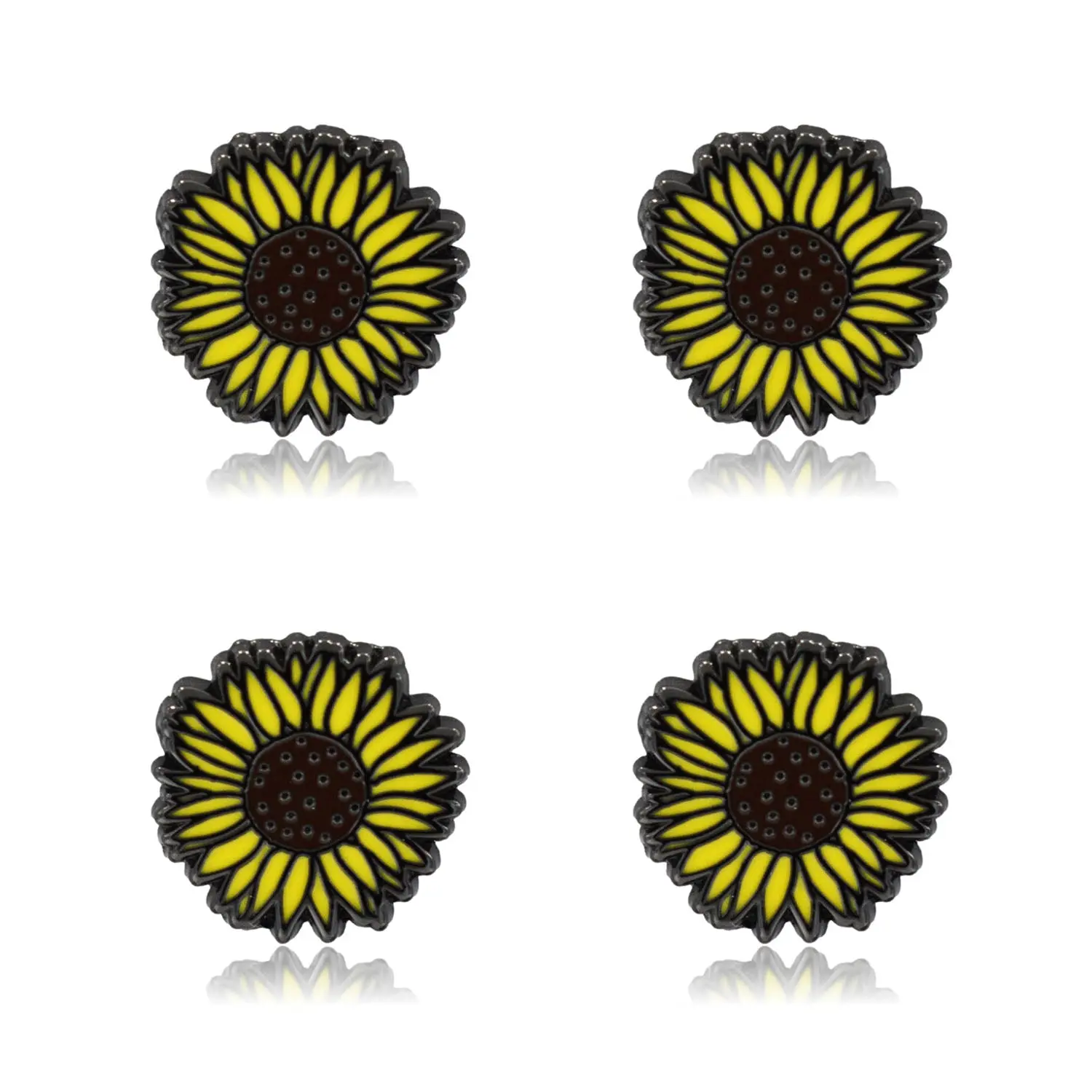 Mini Sunflower Set of 4 Filler Enamel Pins