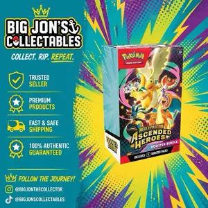 Pokémon Ascended Heroes Booster Bundle - 6 Booster Packs - Trusted Seller - Fast & Safe Shipping - 100% Authentic Guarantee Hero