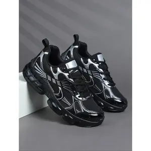 High-Quality Sneakers For Men's Casual Shoes, Comfortable Sporty Design, Outdoor Leisure Footwear, All-Season Textile Upper Material, Sports Shoes