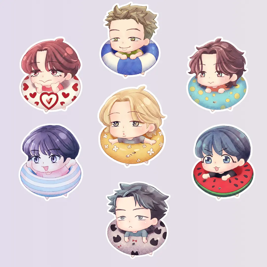 Cute Chibi Kpop Stickers, Cute Die-Cut Sticker Gift For Fan