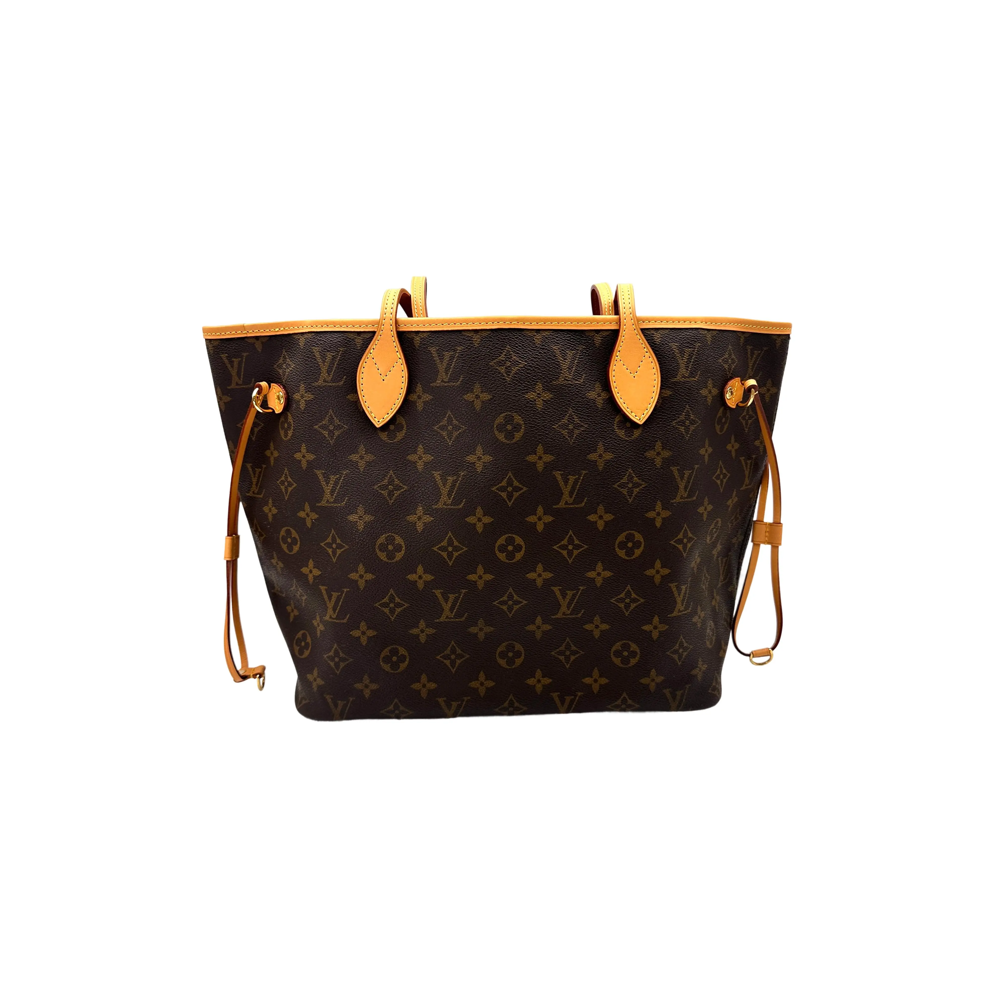 Pre-owned Louis Vuitton leather Tote Bags Neverfull MM Monogram Canvas Handle Bag LV2801