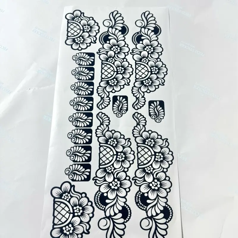 Henna Stencils Kit for Glitter Tattoos - Temporary Tattoo Tool with Palm & Finger Designs for a Cleaner Application and Sparkle Effect, Unisex, Spark