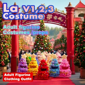 La V1,2,3 Costume Adult Figurine Clothing Outfit Handmade for Labubu V123 Doll Dress-up Photography Cosplay Thanksgiving Easter New Year Gifts