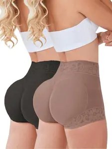YZY Fajas Women's High Waist Contrast Lace Shapewear Shorts, Butt Lifter High Stretch Shaper Shorts, Women's Shapewear Bottoms for All Seasons
