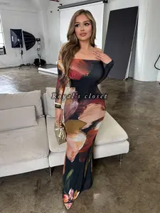 Royal's Closet Sol Maxi Mesh Dress - Stretchy Thick Material Not See Through True to Size Model Wore Small