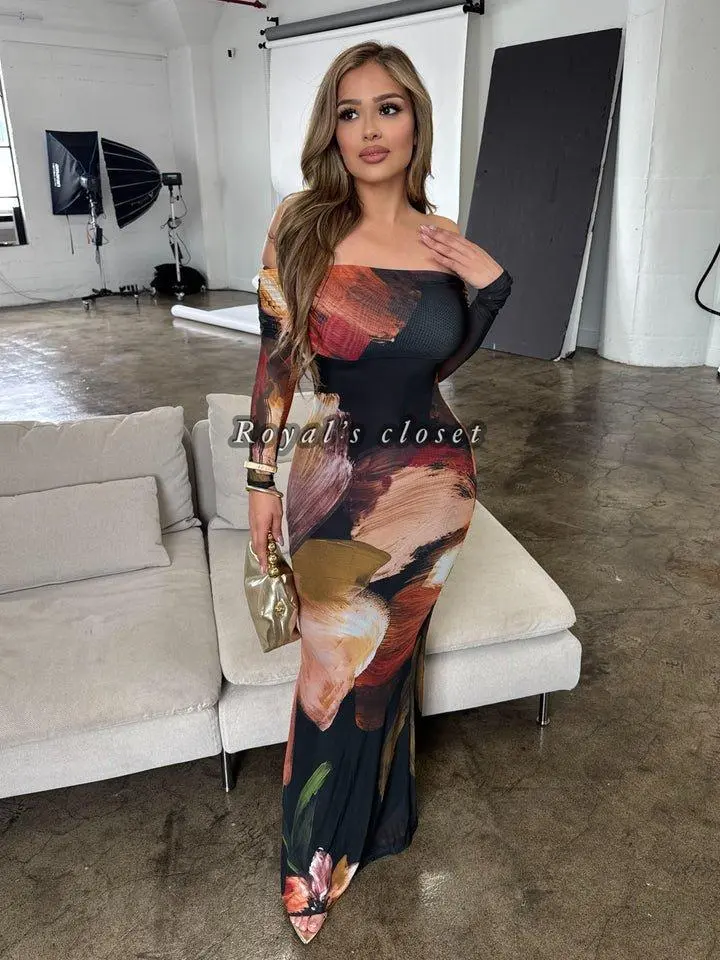 knee length dresses for ladies TUBE MESH MIDI DRESS