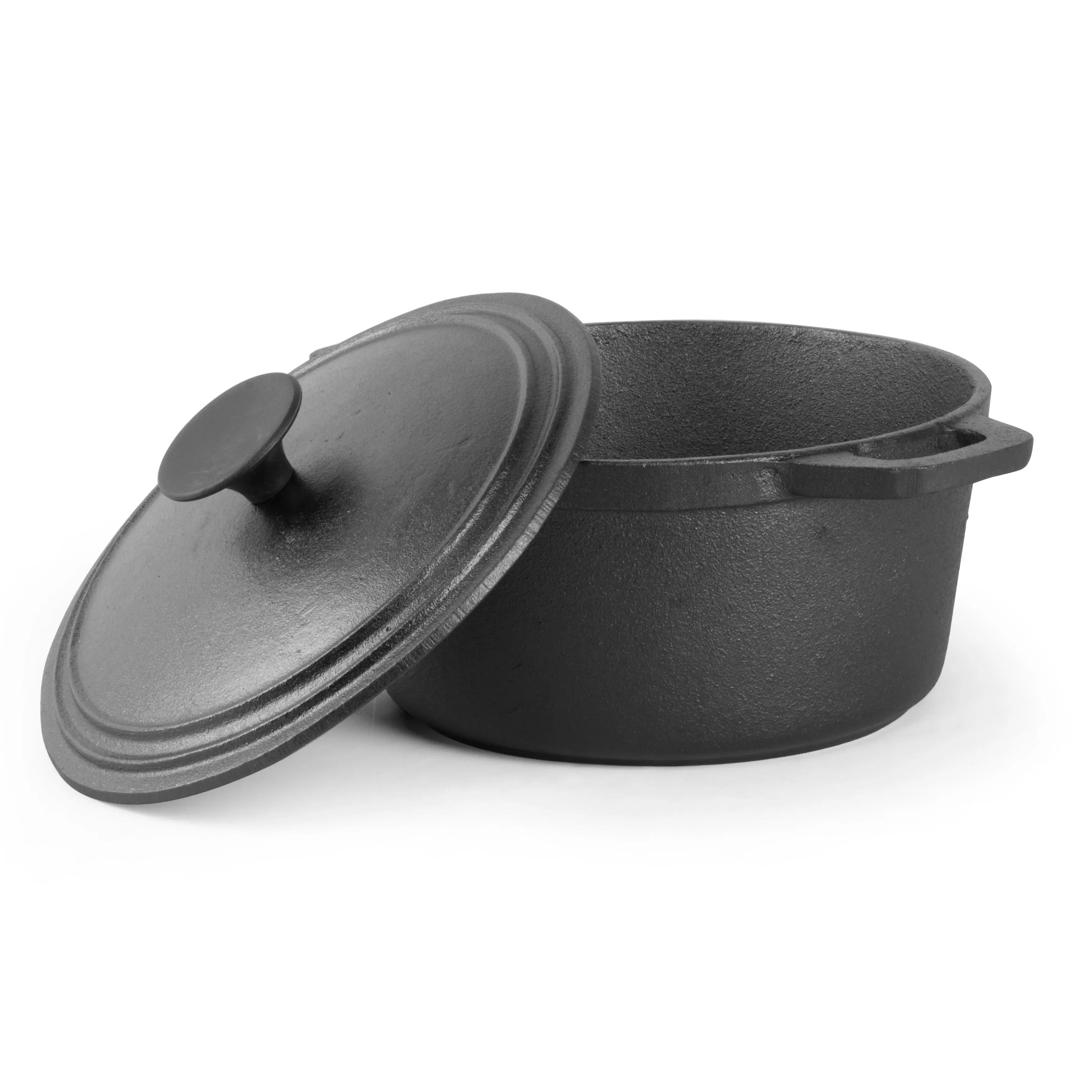 Commercial Chef 3.4-Qt. Pre-Seasoned Cast Iron Dutch Oven Pot with Lid, Integrated Handles, Durable Cookware, Induction-Ready Cooking Pot for All Cooktops, CHCI340