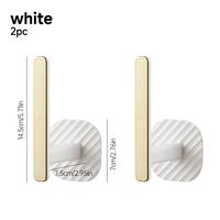 Non perforated hook - white (2-pack)