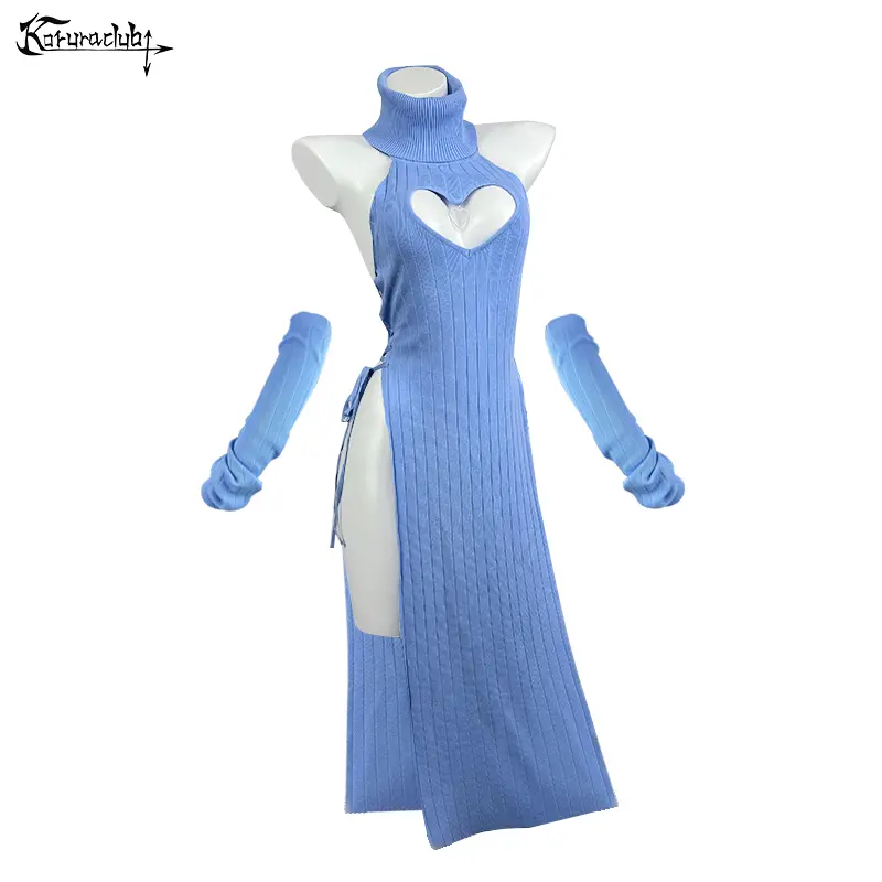 KORURACLUB Women's Knit Maxi Dress - Comfortable Slim Fit, Heart Cutout  Detail, Elegance-Focused Everyday Piece with Costumes & Accessories  Compatibility - TikTok Shop