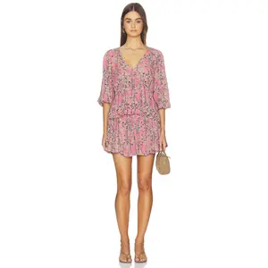 Free People Pershing Printed Set in Pink Combo