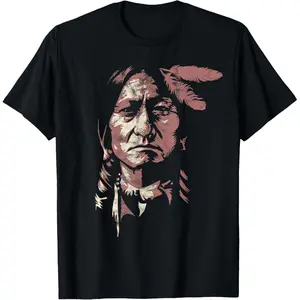 sitting bull native american chief indian warrior men women T-Shirt