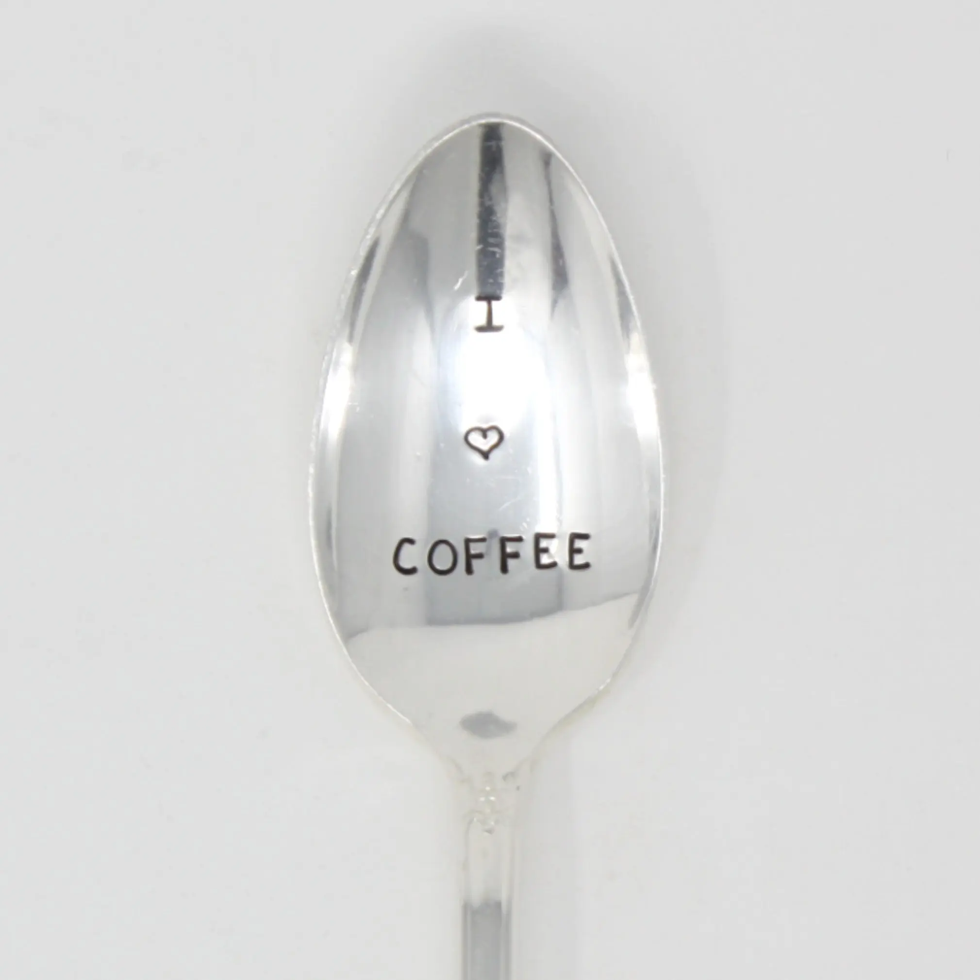 Vintage Stamped Spoons - I (Heart) Coffee
