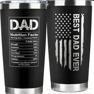 Dad Tumbler Christmas Gifts for Dad 20oz Insulated Stainless Steel Cup Best Dad Ever Design Durable Reusable Perfect for Coffee Tea Christmas Birthday Father's Day Gift Portable