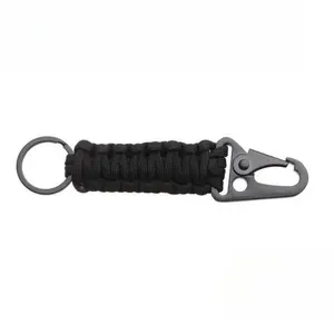 Handmade Outdoor Camping Emergency Paracord Keychain, Double-Headed Outdoor Climbing Lanyard, Durable Key Holder with Strong Grip
