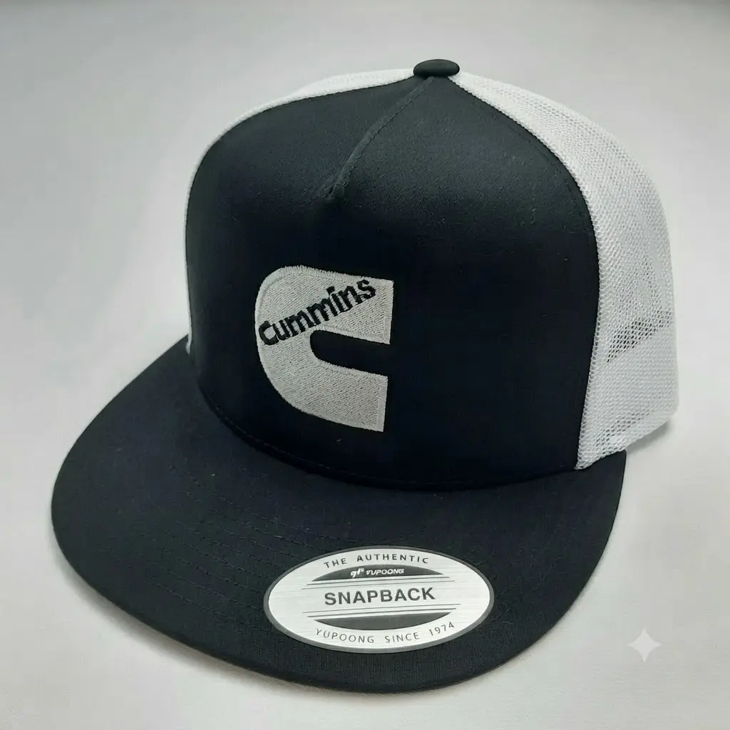 Cummins Embroidered Retro Hat Trucker Hat Many Colors Snapback Hat, Unisex Casual Street Style, Gift Idea For Her Him, Unisex Everyday Wear