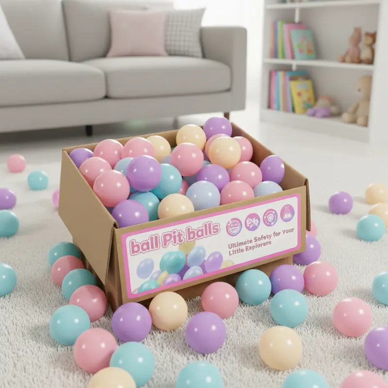 Rainbow Ball Pit Balls 100 Counts 2.2 Inches Diameter Non-Toxic BPA & Phthalate-Free Durable Storage Mesh Bag Safe for Toddlers Playroom Toys