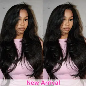 [New Arrival] BGMgirl Layered Cut Kinky Straight 13x6 Lace Pre-Styled Pre Plucked Hairline Human Hair Frontal Wig #SummerVibes