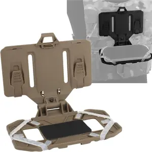 Tactical Plate Carrier Vest Attachments, Tactical Vest Phone Holder Phone Chest Mount, Phone Board Carrier Smartphone Cellphone Black Stand