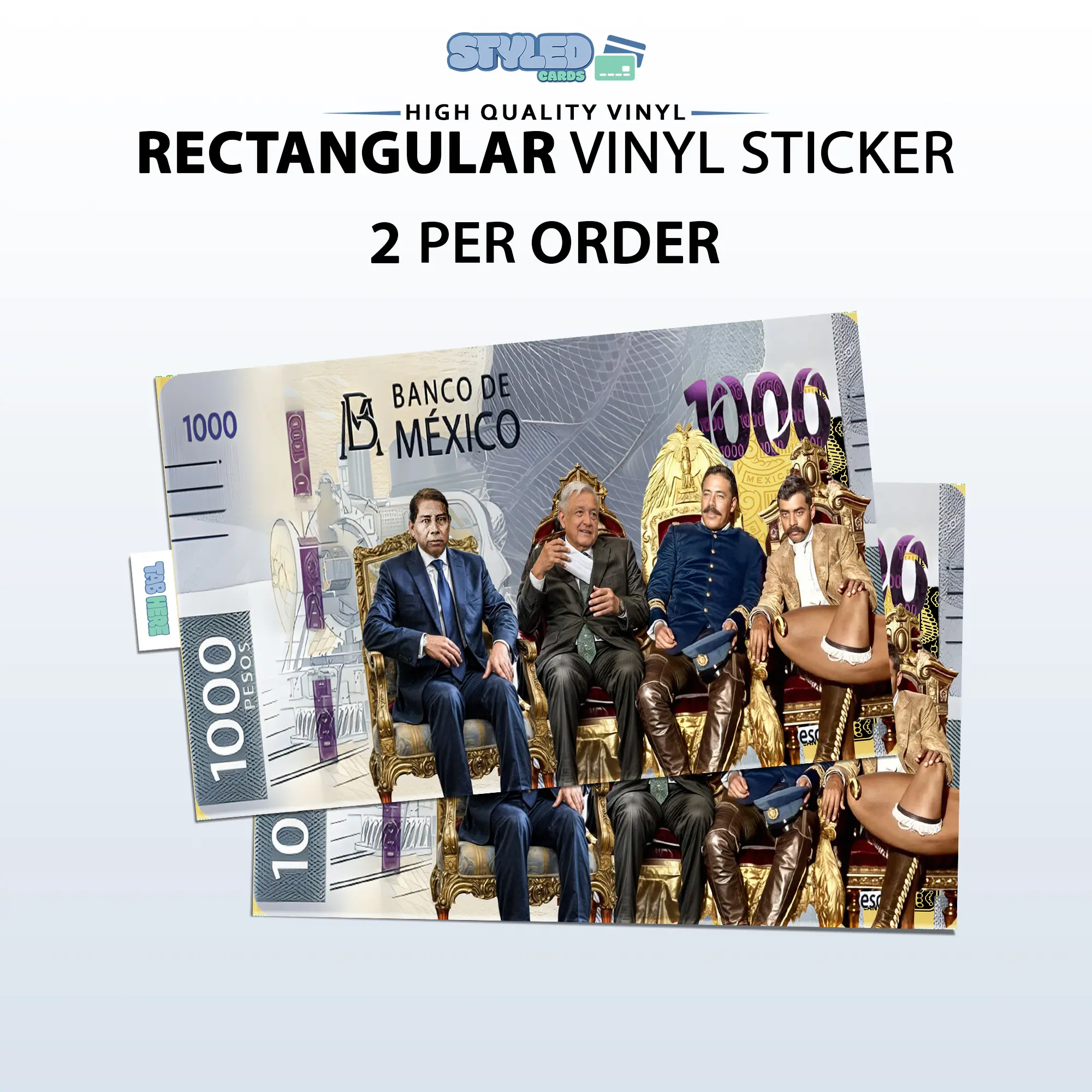 1000 pesos of amlo zapata and pancho villa rectangle vinyl sticker 1000 pesos of amlo zapata and pancho villa rectangle vinyl sticker