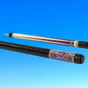 EVO BEAST POOL CUE - AMETHYST LION - LEATHER WRAP