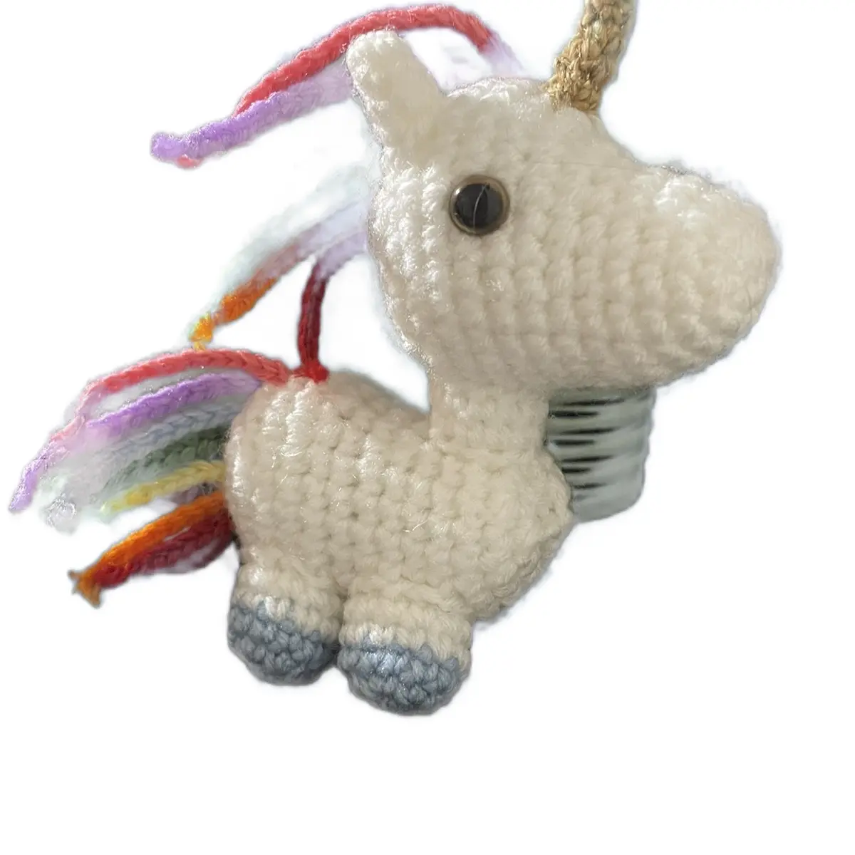 Handmade crochet mini unicorn