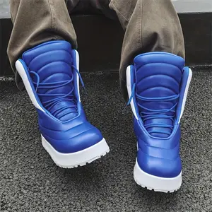 MEN'S high-top fashion sneakers-faux upper, lace-up closure, PVC sole, faux insole-casual streetwear shoes Classics Trainer Runner Athletic Training Running Closed Boy Fathersdaygift Footwear