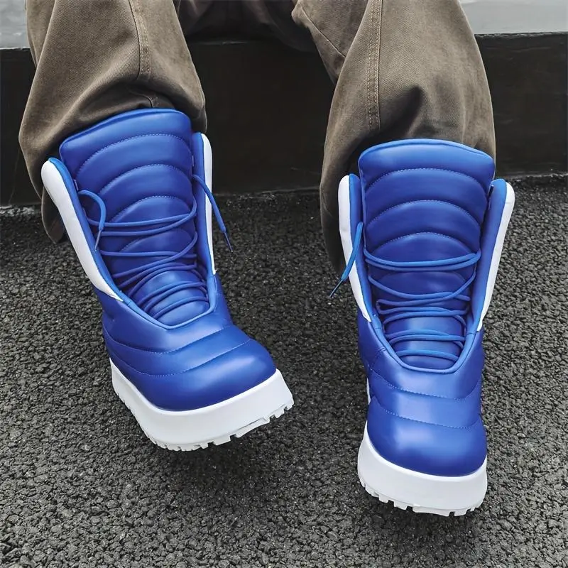 MEN'S high-top fashion sneakers-faux upper, lace-up closure, PVC sole, faux insole-casual streetwear shoes Classics Trainer Runner Athletic Training Running Closed Boy Fathersdaygift Footwear