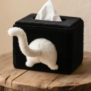 Cute Cat Butt Paper Towel Holder, Fun Design Napkin Box, Creative Animal Storage Container, Home Decor Essential