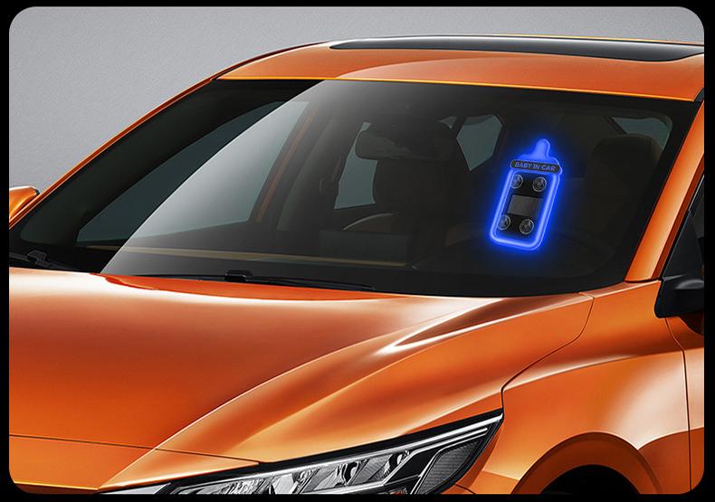 Car Baby Bottle Light Solar LED Decorative Warning Light, Triangle Window & Rear Window Interior Ambient Light, Baby On Board