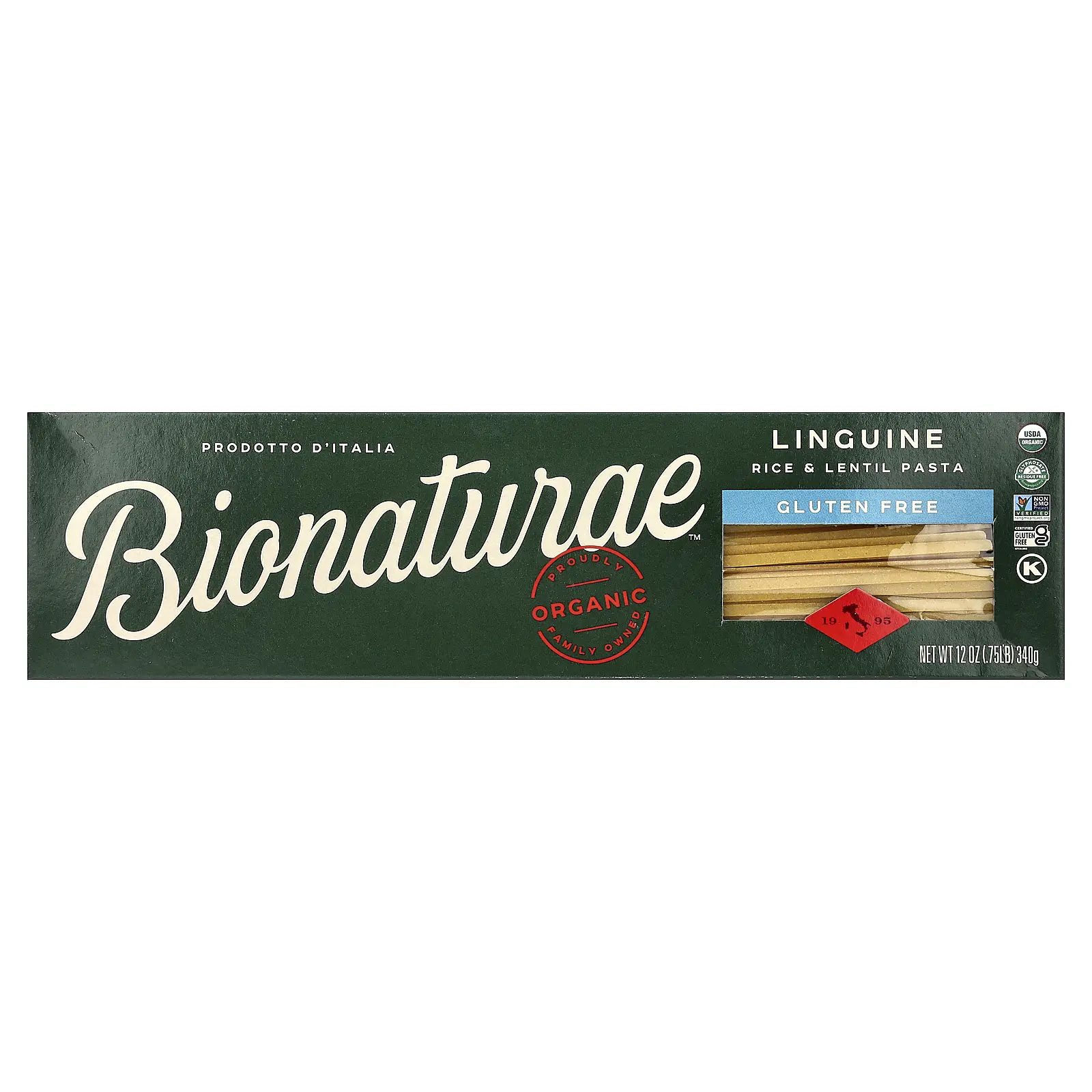 Bionaturae Organic Gluten Free Rice & Lentil Pasta, Linguine, 12 oz (340 g)