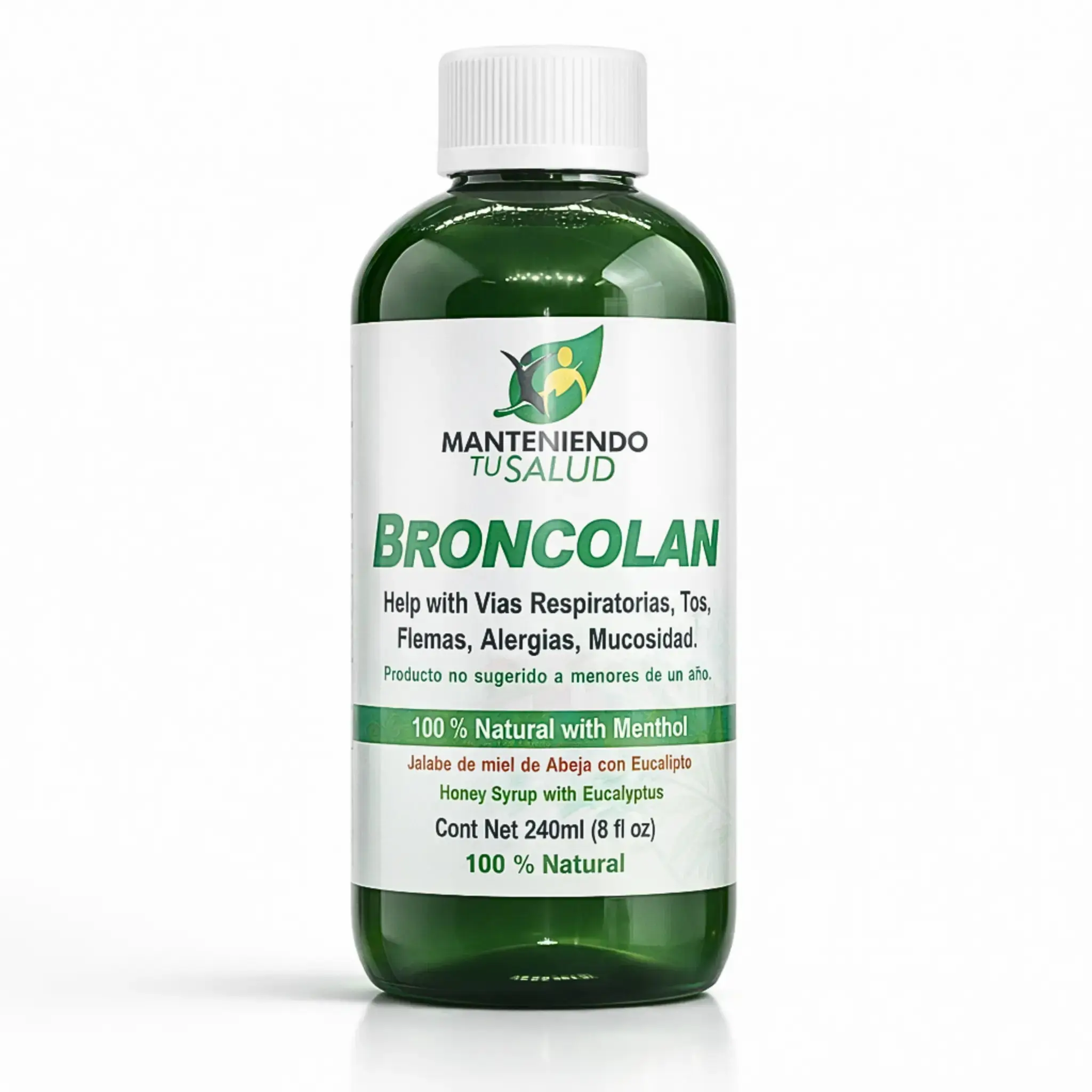 Manteniendo Tu Salud Broncolan 8 Oz, Mullein Leaf, Respiratory Support Dietary Supplement