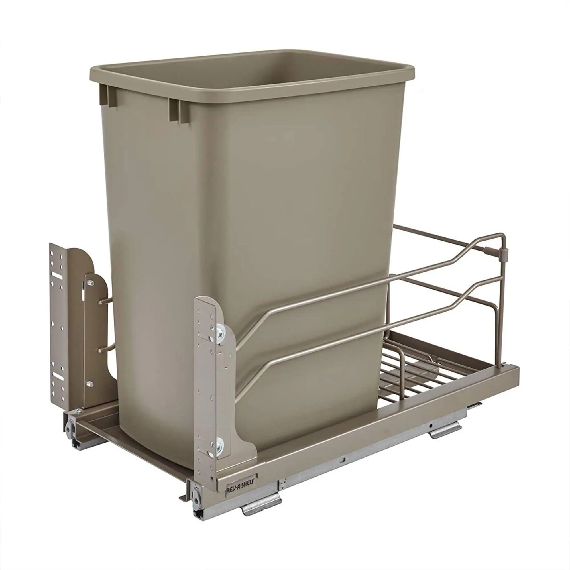 Rev-A-Shelf Pull Out Kitchen Trash Can 35 Qt with Soft-Close, 53WC-1535SCDM-112 Container Bin Rev-A-Shelf Pull Out Kitchen Trash Can 35 Qt with Soft-Close, 53WC-1535SCDM-112 Container Bin
