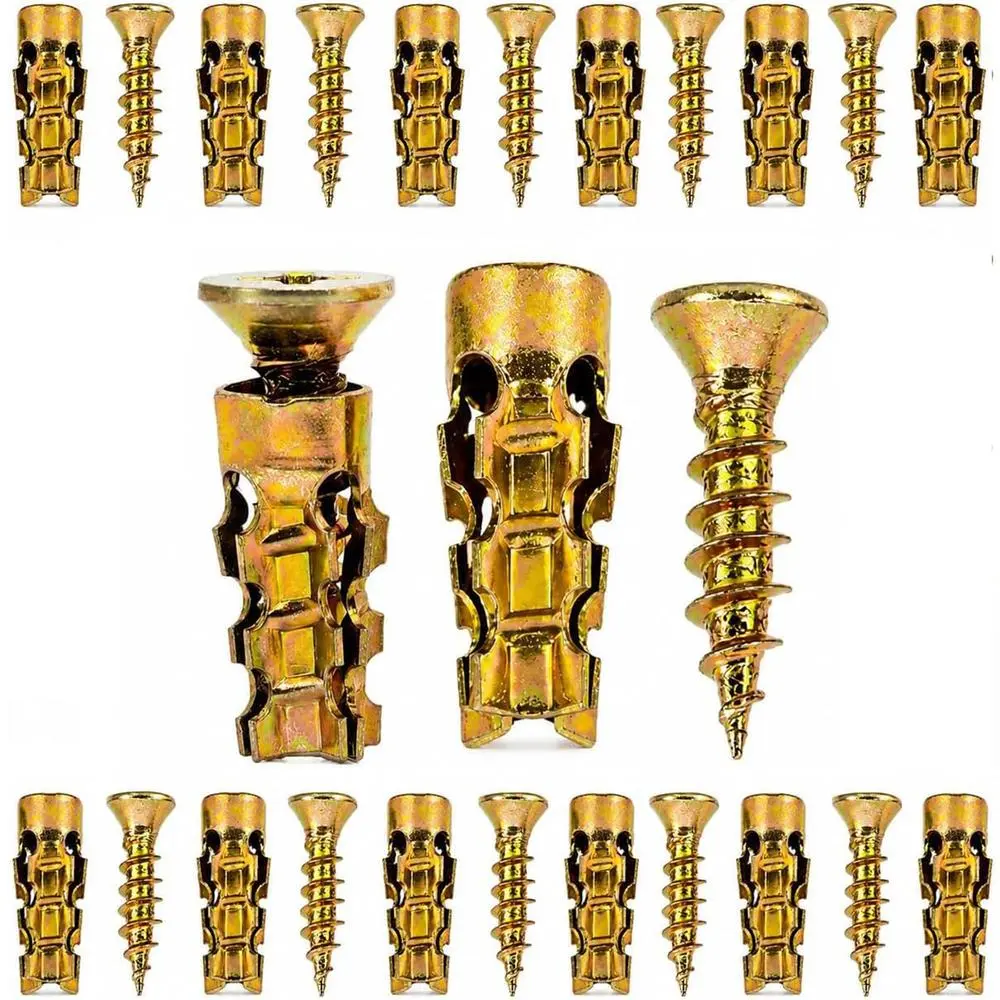 240 Pcs Heavy-Load Serrated Drywall Self-Drilling Anchors & Screws - Anti-Corrosion Steel Body, Anti-Slip Serrated Lock, Punch-Free Setup for TV Mounts, Mirrors, Drywall Anchors