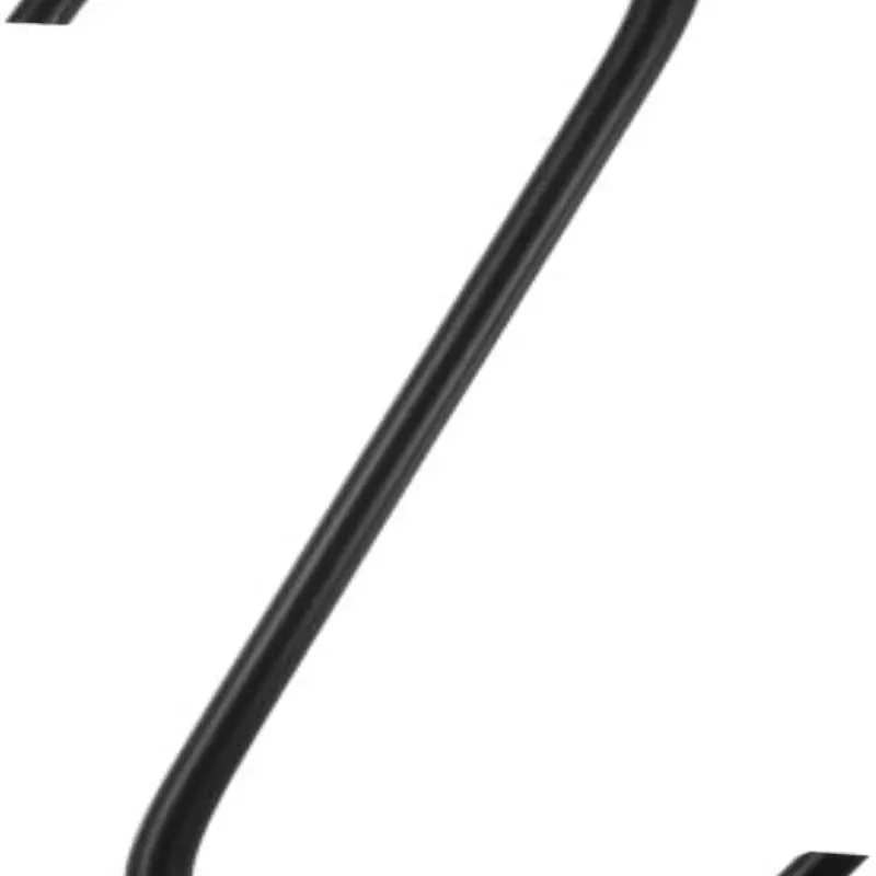 Long S Hooks 12 Inch Extra Long Metal S-Shaped Hanging Hooks High Manganese Steel S Hanger Storage Organizing Tool for Kitchen Garden Bathroom Garage Closet, Black