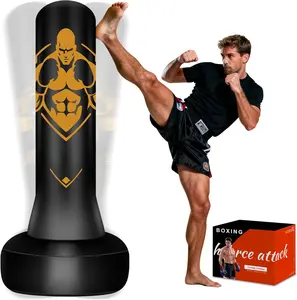 Freestanding Puncing Bags for Adults Teens, Heavy Bag with Stand Boxing Bag with Boxing Gloves, Electric Air Pump, Reflex Ball, 70" Kickboxing Bag for Training MMA Muay Thai Gym