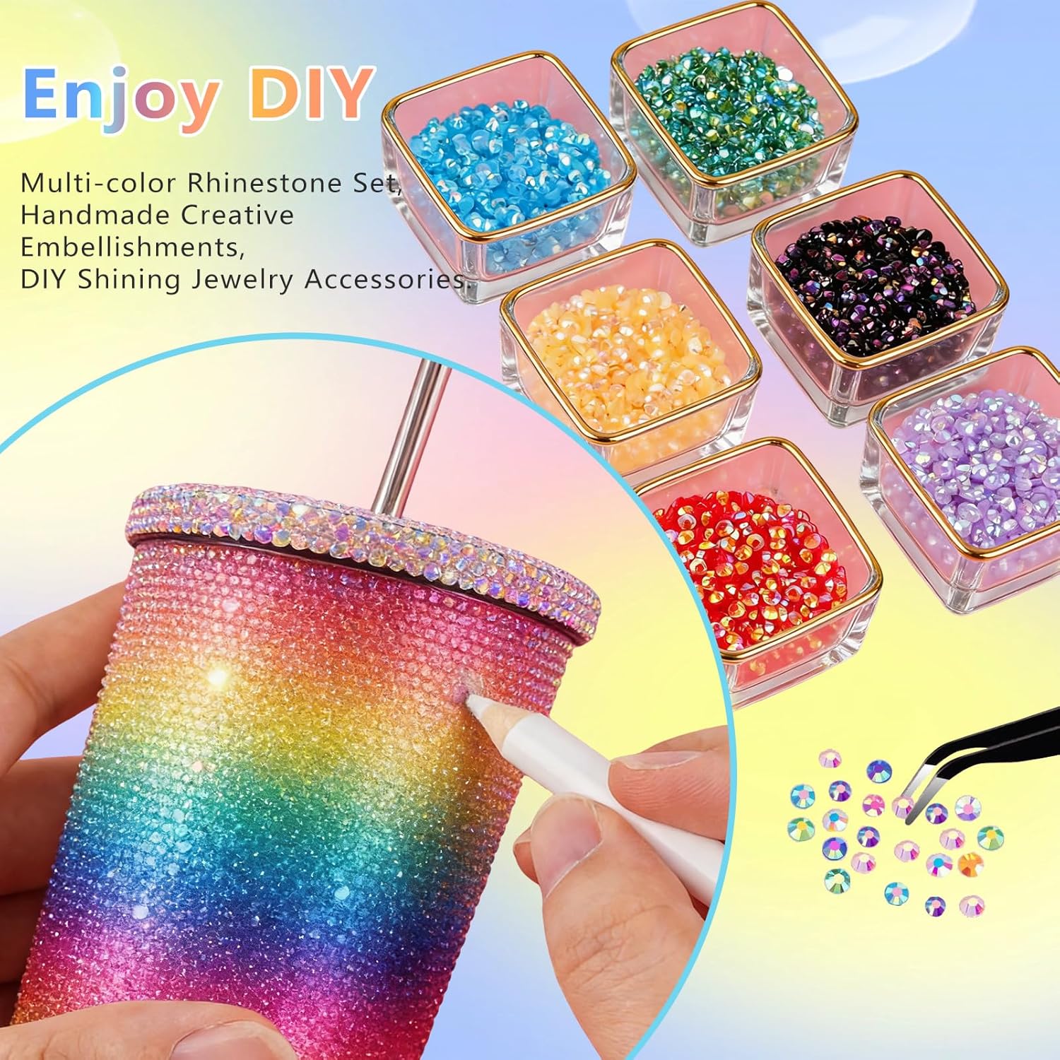 40000Pcs 40 Colors Jelly Rhinestones, 3mm Multicolor Resin Flatback Gems for Bedazzling, DIY Crafting, Diamond Art, Nail Art, Bedazzler Kit for Crafting, Book, Shoes 40000Pcs 40 Colors Jelly Rhinestones, 3mm Multicolor Resin Flatback Gems for Bedazzling, DIY Crafting, Diamond Art, Nail Art, Bedazzler Kit for Crafting, Book, Shoes
