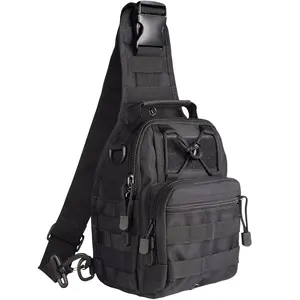 Tactical Sling Backpack Bag for Men Waterproof Military Cross-body Molle Sling Shoulder Backpack Chest Bag for Outdoor Traveling, Trekking, Camping Every Day Carry