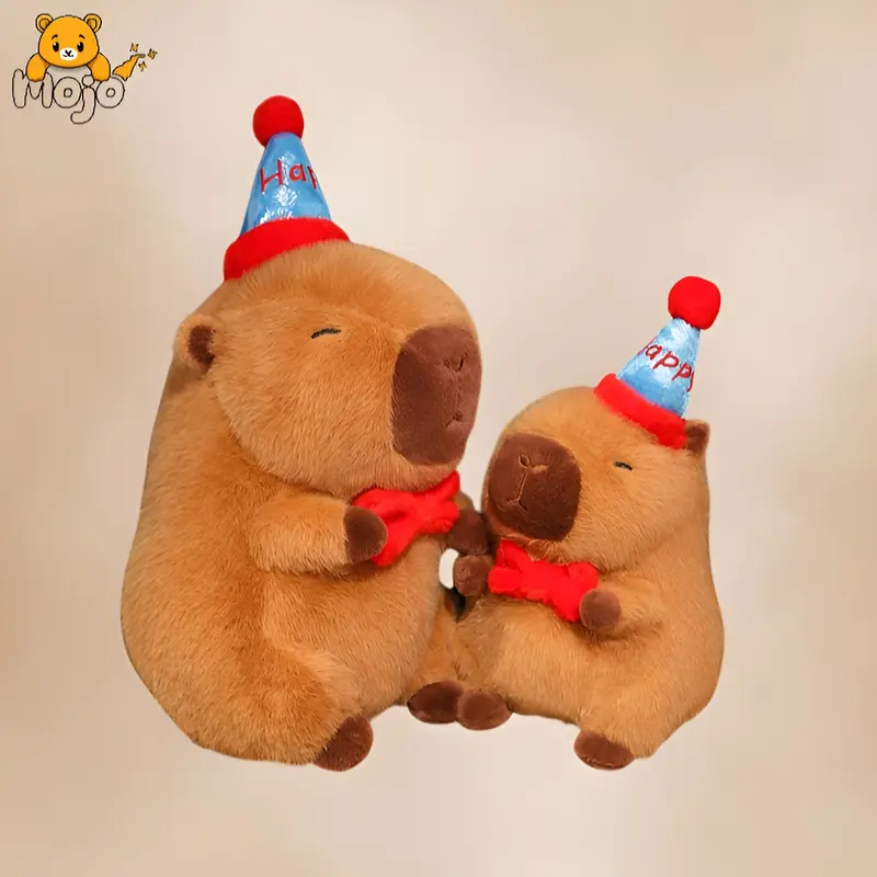 Capybara Birthday Plush Toy, Capybara Plush Toy, Cute Simulation Capybara Stuffed Toy, Soft Animals Decoration Toy for Boys & Girls, Gift for Girls, Soft Animals Decoration Toy for Home Sofa & Bed, Pets Plush Toys,