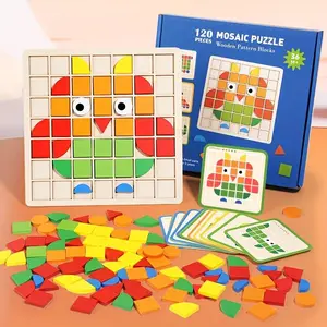 Wooden 3D Puzzle Toy, 1 Box Colorful Animal Pattern Puzzle Game, Educational Toy for Kids, Montessori Puzzles Gift, Birthday Gift for Boys & Girls