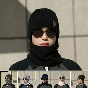 Viral Black Ribbed Beanie - Warm Unisex Winter Hat with Cute Patch Detail | Trendy Cold Weather Headwear