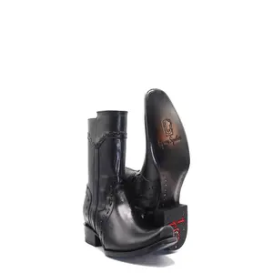 2875703101 - Vaquero Signature Men's Dubai Toe Zipper Boots Flor Entera Black