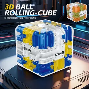 Interactive Fun 3D Maze Ball Toy, Stem Learning for Kids and Teens, Stress Relief Puzzle Game, Ideal Gift for Children