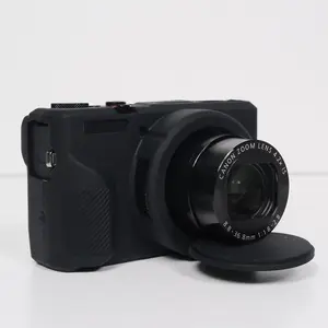 Silicone Camera Case with Removable Lens Cover, Soft Silicone Protective Cover, Camera Accessories, Camera Protector Compatible with Canon G7 X Mark III