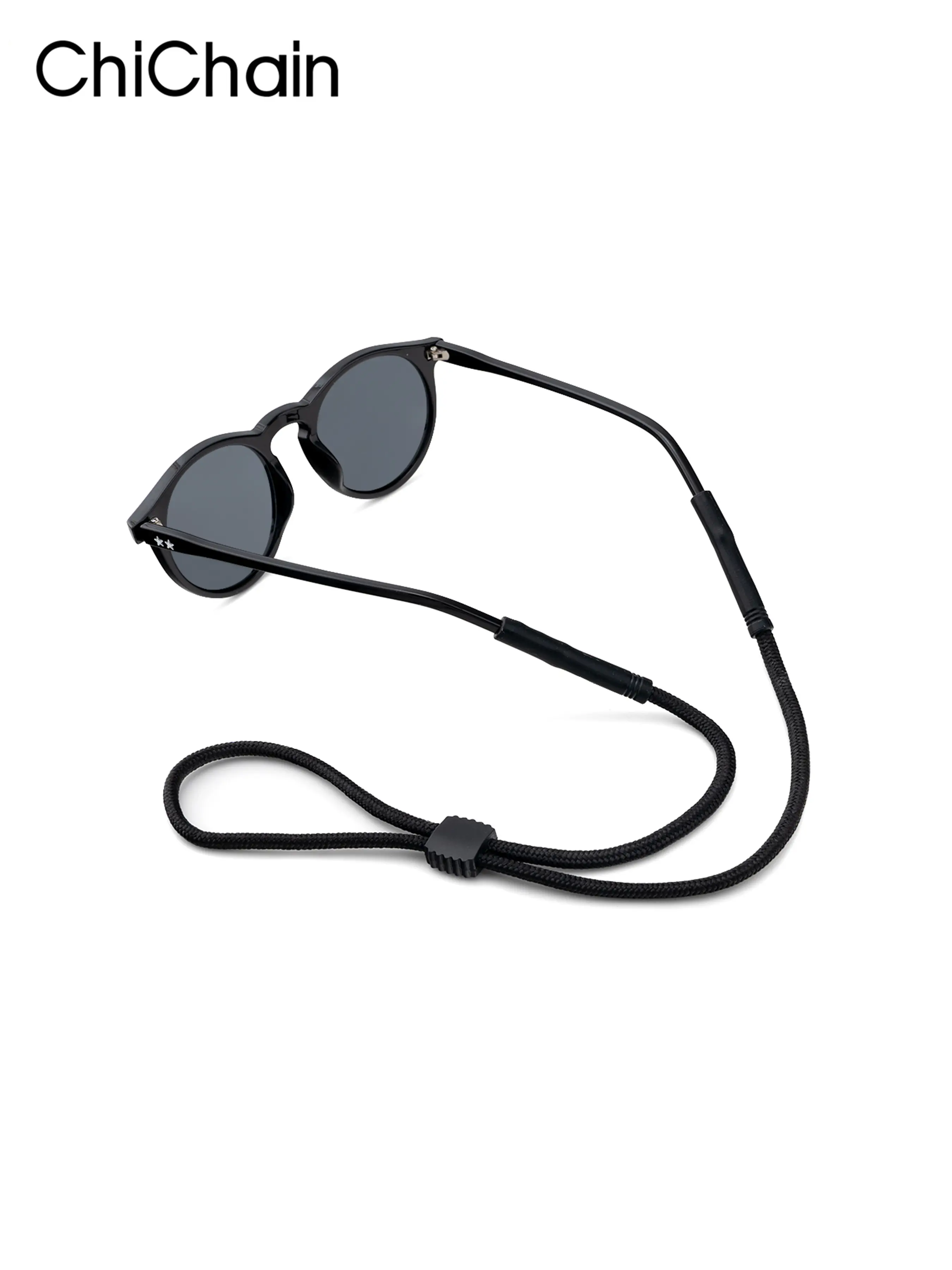 Adjustable 5mm Multi Color Polypropylene Eyewear Safety Lanyard for Sports Glasses Strap Glasses Chain Non Slip Slip On Design for Running Cycling Hiking Outdoor Activities Eyeglass Chain