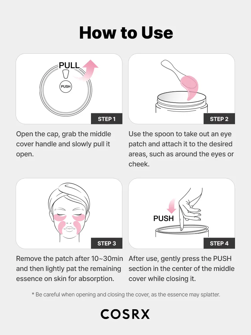 Product Introduction of COSRX The Peptide Collagen Hydrogel Eye Patch 60 Patches Reduce Puffiness Hydrate Under-Eye Bags in 10 Minutes 13